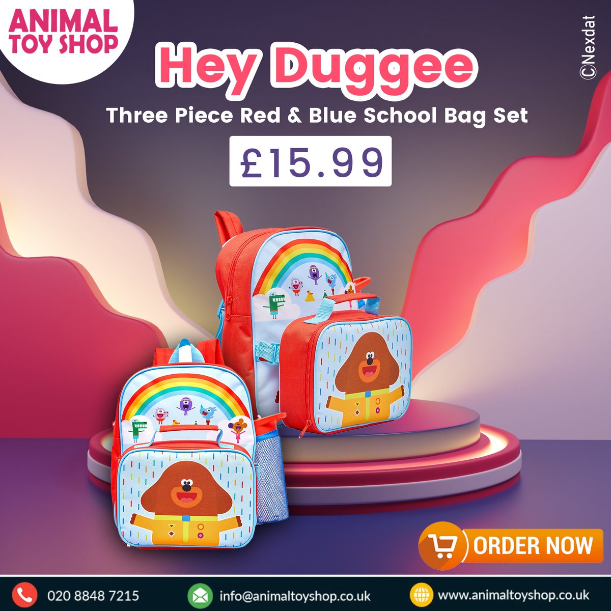 animaltoyshop's tweet photo. Get not only a school bag, but 3 Piece Red &amp; Blue Hey Dugee School Bag Set which contains:
👉🏻 Backpack 
👉🏻 Detachable Lunchbag
👉🏻 Waterbottle.

Buy the best school bag combo to make your kid happy. Order online now: https://t.co/DLpXkCo0xn

#schoolbag #heydugee #heydugeeschoolbag https://t.co/mhSEE7dRXx