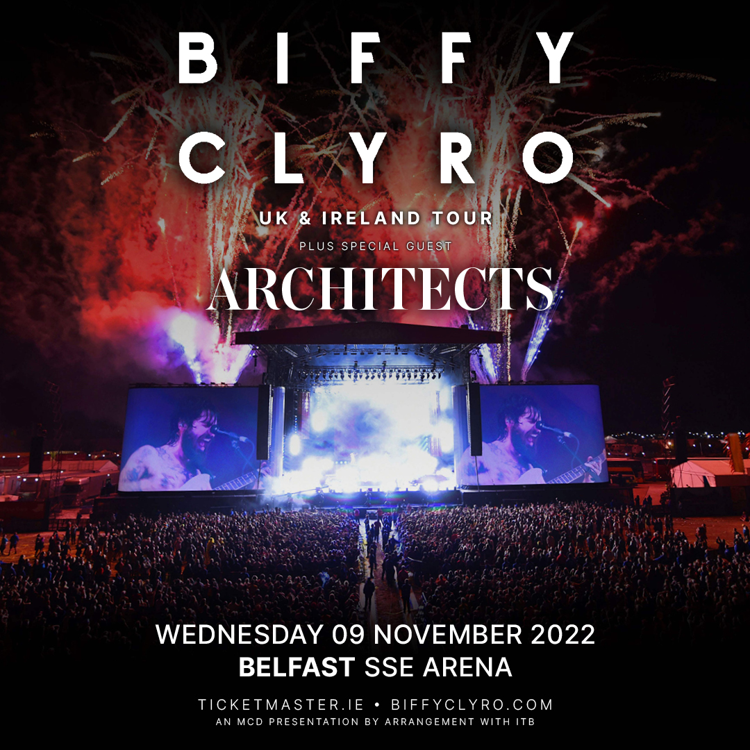 LimelightNI's tweet image. 𝗡𝗘𝗫𝗧 𝗪𝗘𝗘𝗞 / 𝗪𝗜𝗡 𝗧𝗜𝗖𝗞𝗘𝗧𝗦 💥 @BiffyClyro will headline SSE Arena on Wed 9th Nov with special guests @Architectsuk!

 For a chance to win: 
🔄 𝗥𝗘𝗧𝗪𝗘𝗘𝗧 &amp;amp; 𝗧𝗔𝗚 𝗬𝗢𝗨𝗥 𝗚𝗜𝗚 𝗕𝗨𝗗𝗗𝗬

🎫 Remaining tix available via: bit.ly/BiffyClyroSSE