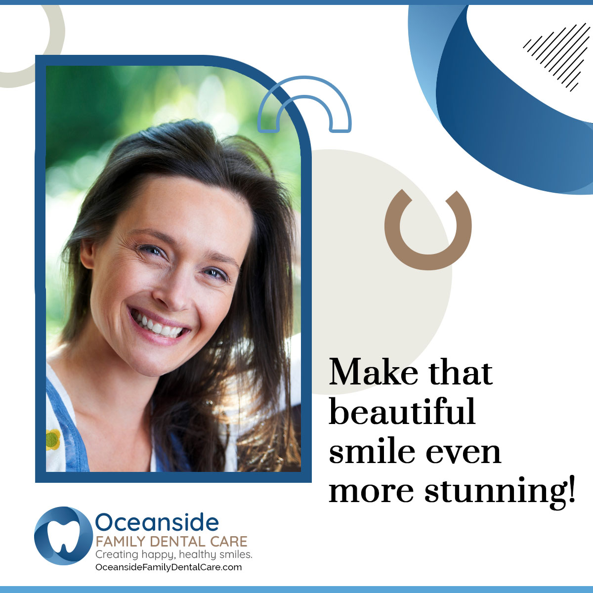 In addition to elevating your smile to the next level, Oceanside Family Dental Care gives you better health and quality of life.

Book your appointment today at ➡OceansideFamilyDentalCare.com | (760) 721-8888

#OceansideFamilyDentalCare #BeautifulSmile #HealthySmile