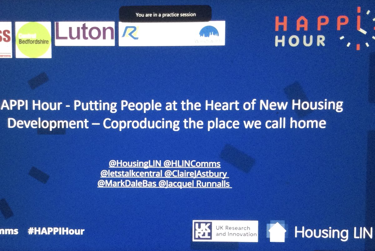 inspiring and interesting #HappiHour with @letstalkcentral (Julie Ogley) @ClaireJAstbury Gillian Kelly, Rachel Wooden @RunnallsJ special thanks to @HousingLIN and also to @Tashsli3 and all my peers @curatorsochange @CatDRees and @isaacsamuels13 embedding #CoPro in Housing 👏🏻