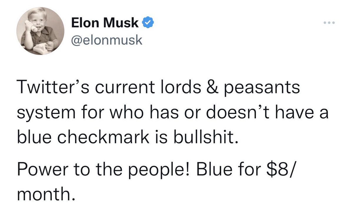 توثيق تويتر صار سهل 🤯
ايلون مسك اعلنها رسمياً🔥

التوثيق راح يكون متاح للجميع ضمن اشتراك تويتر بلو
مقابل 8 دولار شهرياً 

والسعر يتغير حسب كل بلد 😁

#Ali_Majeed