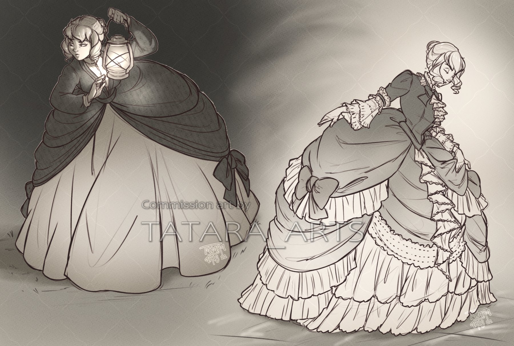 ☆Tuua☆ Open) on Twitter "Gowns! Always love to draw gowns