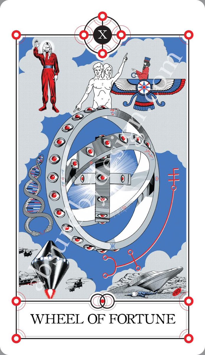 The latest and penultimate card on the #ufologytarot project is the Wheel of Fortune!
