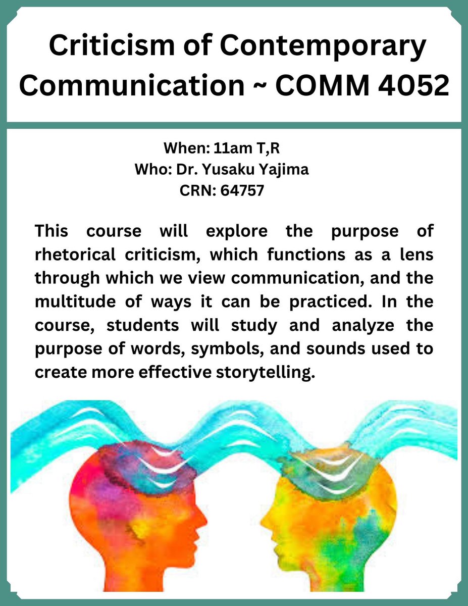 UlmComm's tweet image. Learn more about the value of rhetorical criticism and how it can help you to better understand the elements of good storytelling! Talk to your advisor for more information! #ulmcommprogram