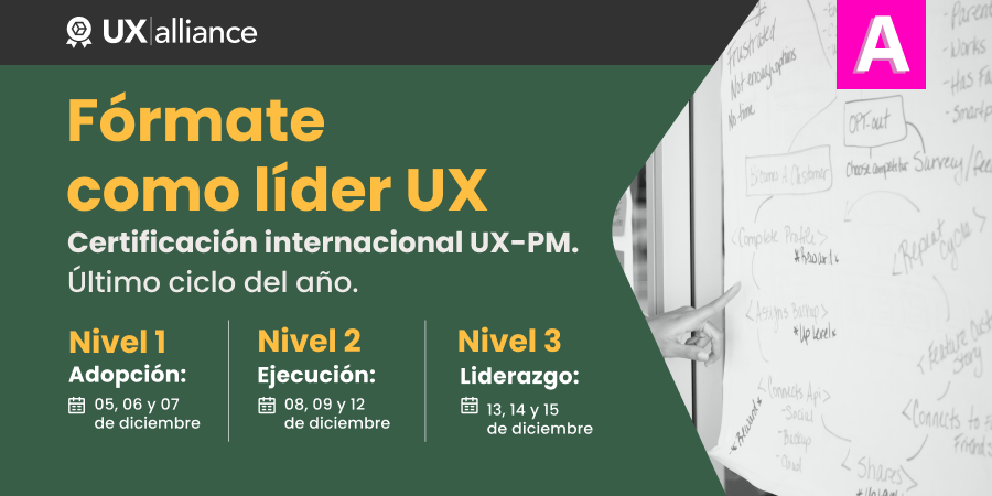 ayerviernes's tweet image. Inscripciones abiertas para el último ciclo de Certificación UX 2022. 📢

Si estás en Argentina, Chile, Perú, Ecuador o Uruguay, inscríbete en: bit.ly/3TRp8bO 👈

#UXPM #UXAlliance #ExperienciaDeUsuario #CertificaciónUX #UX #CX #TransformaciónDigital