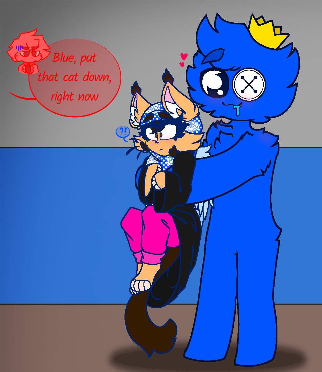 🐾•♡🇵🇭Czafhaye Bahjin🇸🇦♡•🐾 on X: Blue found a kitty - rainbow friends  x furry OC #robloxrainbowfriends #RainbowFriends #blue #red #furryfandom  #furryOC #Fursona #fursonaOC #OC  / X