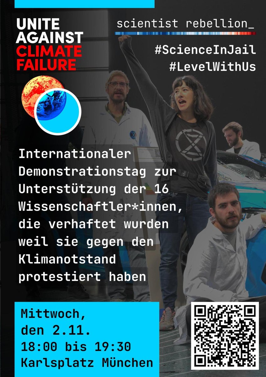 GERMANY <a href="/SciReb_Germany/">@scientistrebellion_GER@climatejustice.global</a> 
18H-19H30
Karlsplatz, München
