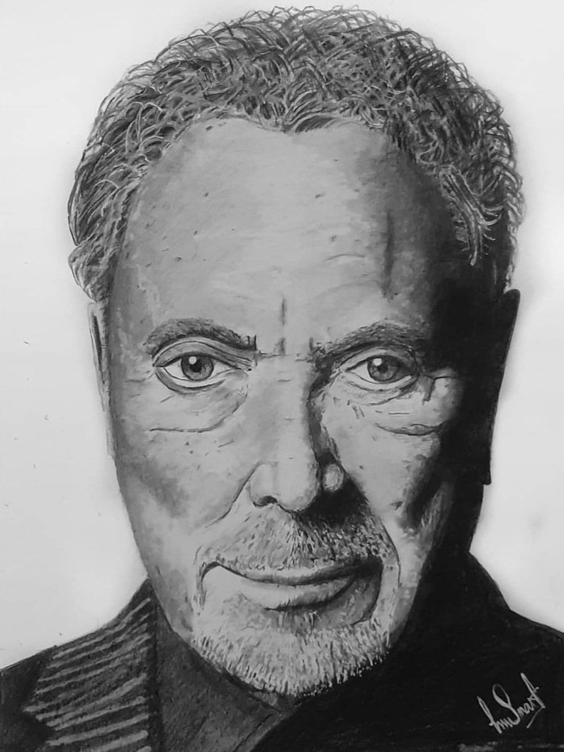 Leesm_ART's tweet photo. A drawing from last year of the legend Tom Jones #art #Pencildrawing https://t.co/JMSi4rEWrR