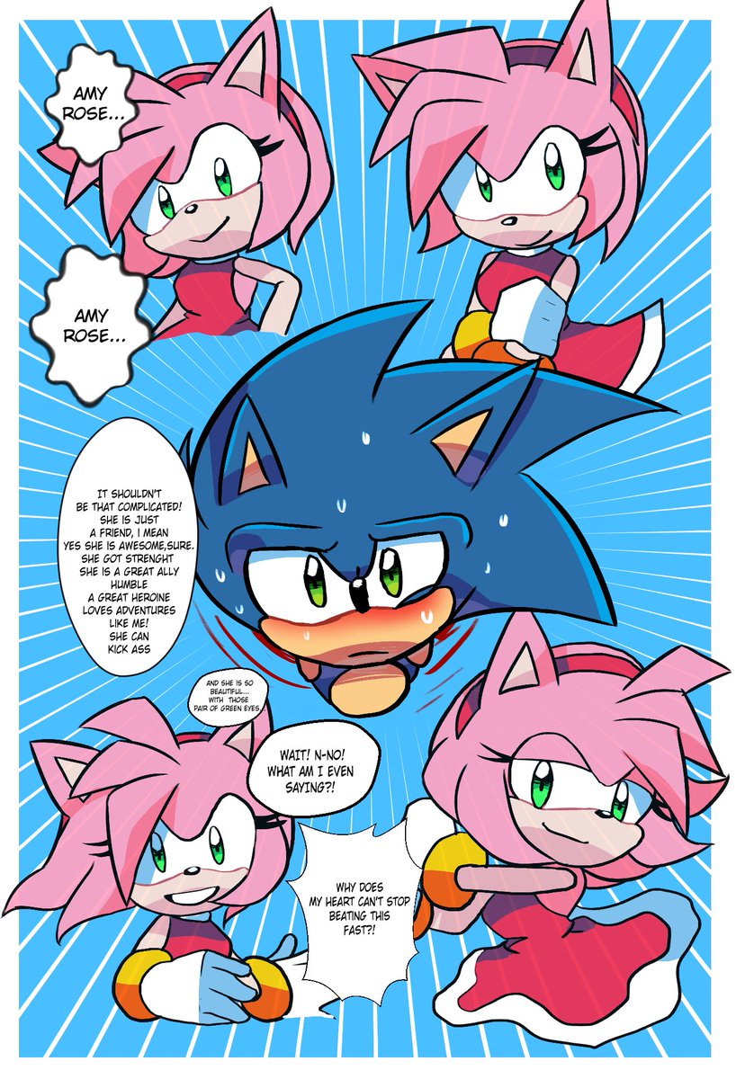 Daeream on X: First Part of my Sonamy Comic, 2k Special! There a