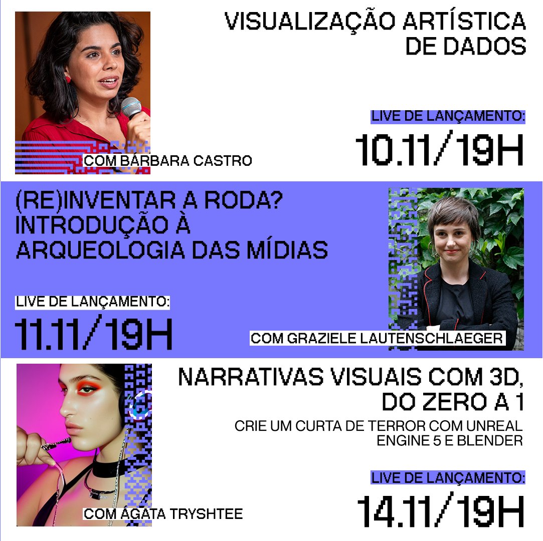 Programação de cursos livres de Novembro!
Inscreva-se!
homeostasislab.org/cursos/
 
#digitalart
 #database
 #artecontemporanea
 #artedigital #openlearinig
#machinelearningart
#arte #tecnologia
#cursosgratuitos #homeostasislab
