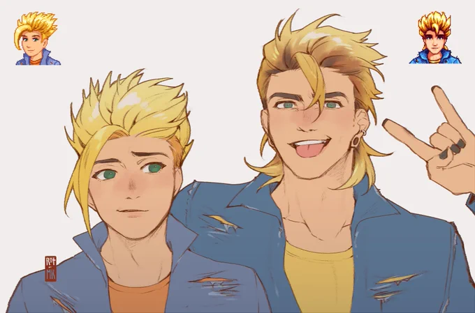 picking up the stardew valley beta vs final portraits again!!!  