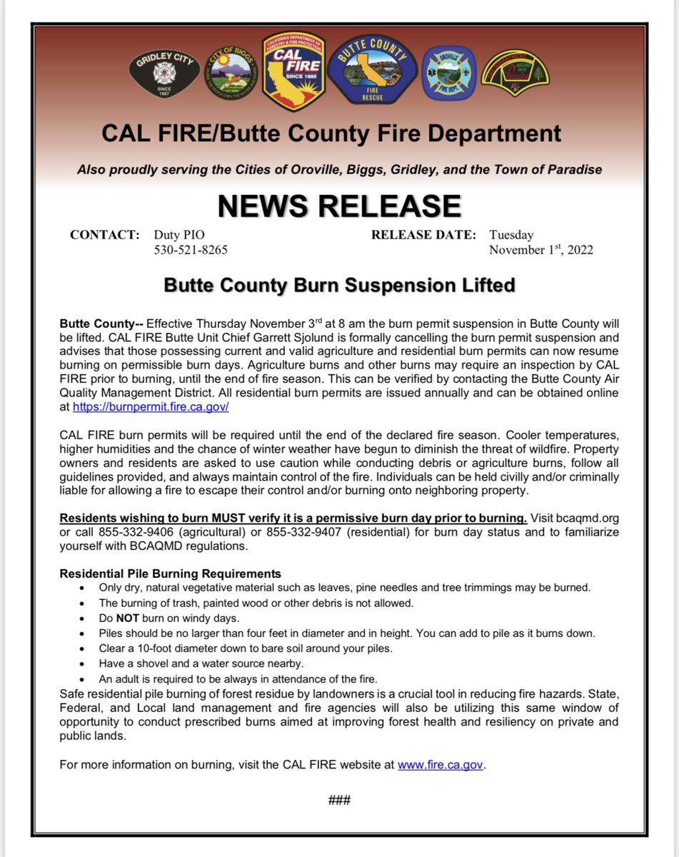 CAL FIRE/Butte County Fire Department tweet media