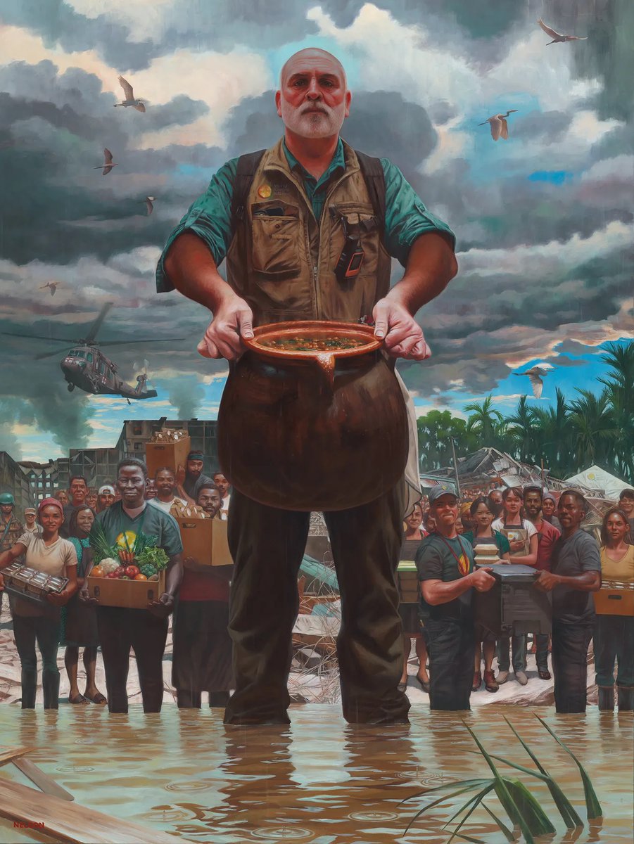 .@smithsoniannpg revealed @chefjoseandres’s incredible portrait by @kadirnelson as part of @smithsoniannpg’s 2022 Portrait of a Nation honorees. A beautiful tribute to the simple mission of changing the world through the power of food. vanityfair.com/style/2022/10/…