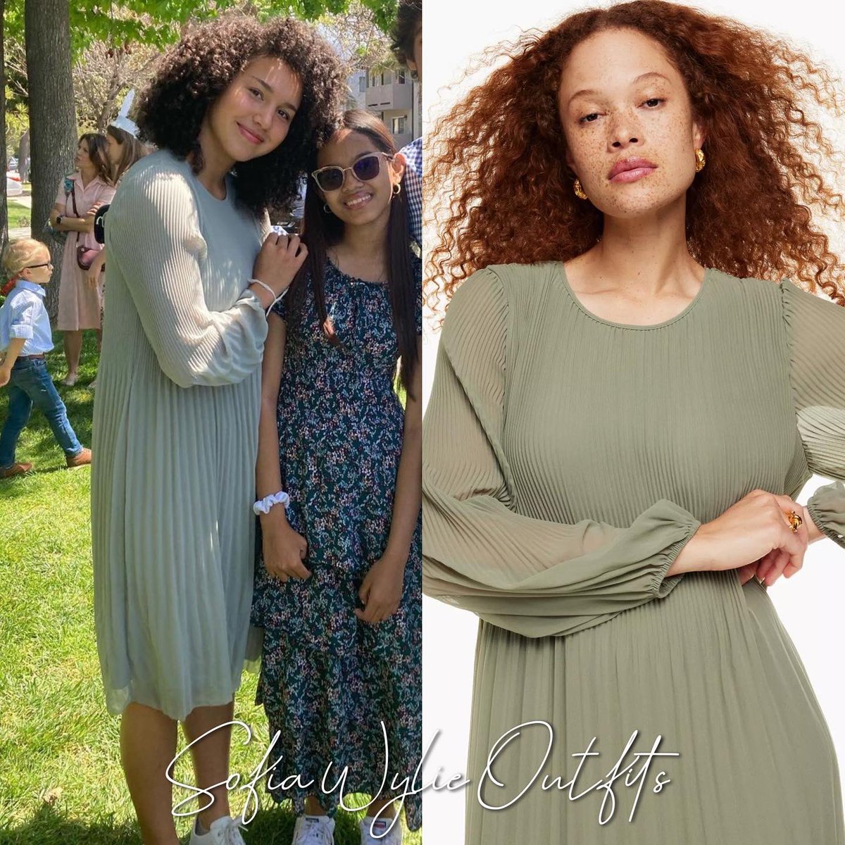 sofiawoutfits's tweet photo. @SofiaWylie wears: 

1.#Aritzia #Wilfred ‘Daydreamer’ midi dress ($168) 

https://t.co/YsiFYh4DAD https://t.co/vnE6qcXOKN