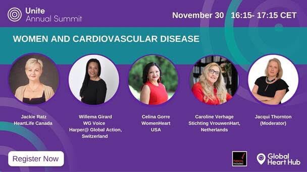 I am looking forward to speaking at the @globalhearthub Unite Summit on 29/30 November. This online event will bring together #CVD patients and patient advocates from across the globe. #GHHUnite @HeartLifeCanada 
Join me - register for free: https://globalhearthub.org/unite-annual-summit @CWHHAlliance 