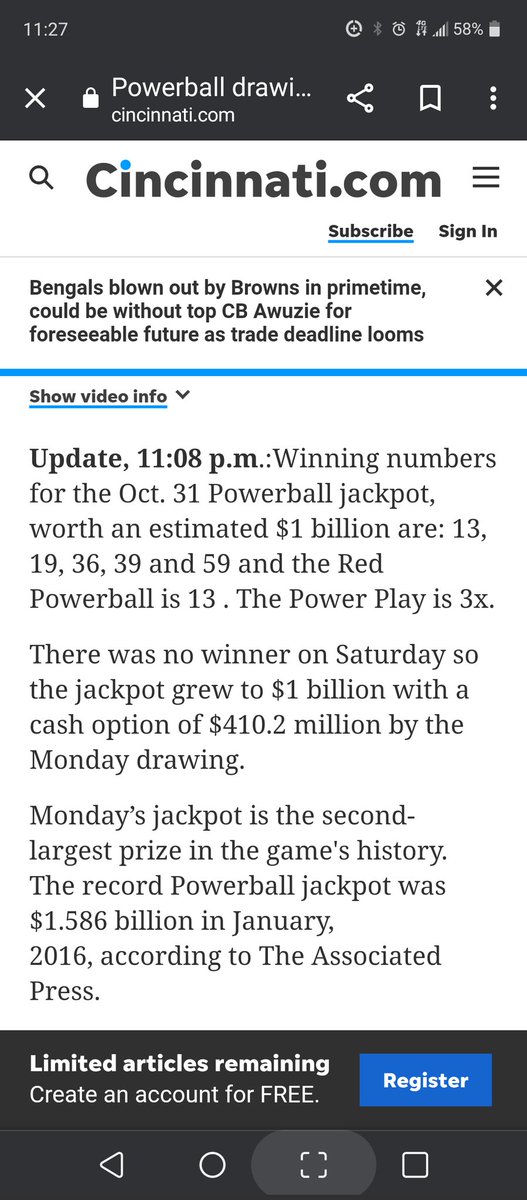 There the winning numbers for Powerball https://t.co/ycLZJHpwB0