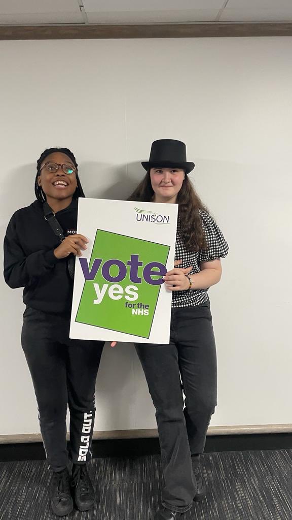 heron_pat's tweet photo. Even our future young activists know the NHS must be fought for for their future generations 💜💜 #VoteYesForNHS  #CostLivingCrisis @sian_aber https://t.co/5s1Whg7Cbt
