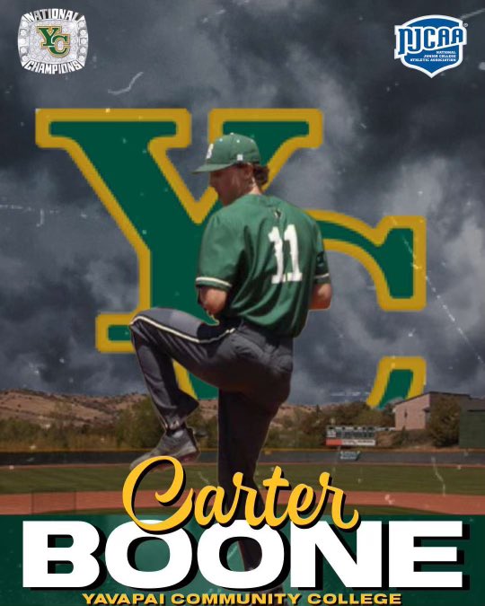I am very excited to announce my commitment to Yavapai College. I would like to thank my parents, my sisters, coaches, and teammates I have had over the years. Also thank you to Coach Woods and the rest of the coaching staff for this opportunity. <a href="/yavapaibaseball/">Yavapai Baseball</a> @BashaBaseball