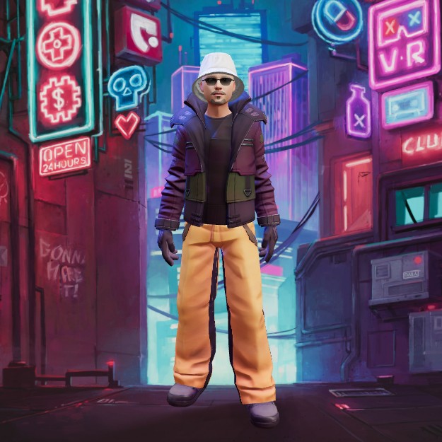 went to a VR concert, this is VR me. I took a polaroid at the booth, tried dropping it on a light to see if it covered it up but it did not. I bent over to pick it up, I banged my head on my desk in the real world.