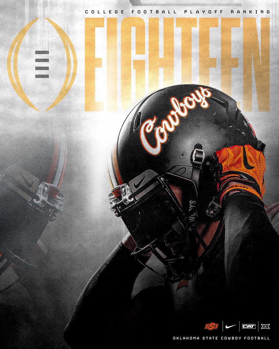 1️⃣8️⃣ in the initial @CFBPlayoff rankings #DAT | #GoPokes