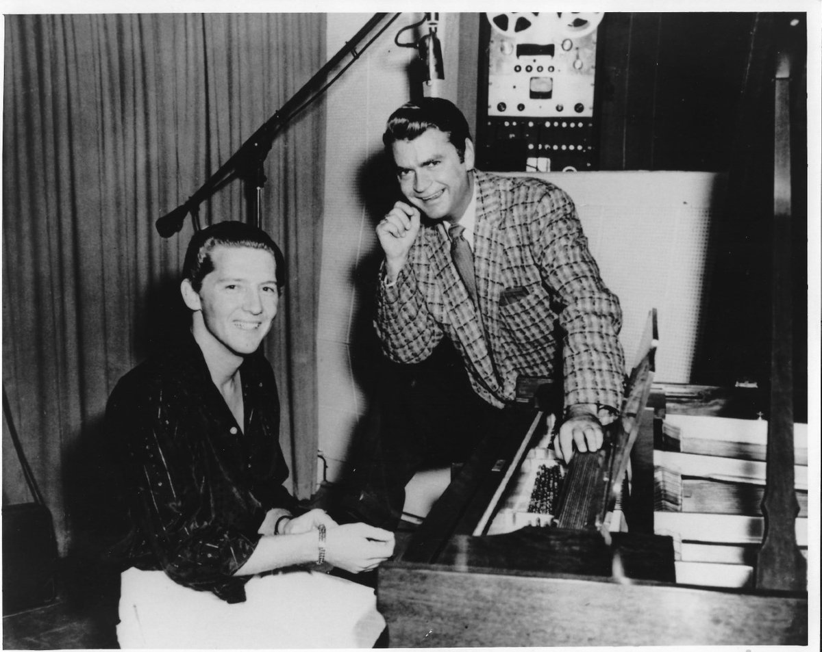 sunrecords's tweet photo. "...Jerry Lee Lewis will go down in the history of this business as one, so far as I'm concerned, as one of the most talented people that I ever worked with. " - Sam Phillips 
.
.
.
#Repost Sam Phillips Recording
Photos courtesy of Sam Phillips Family. https://t.co/vFRC19fpct