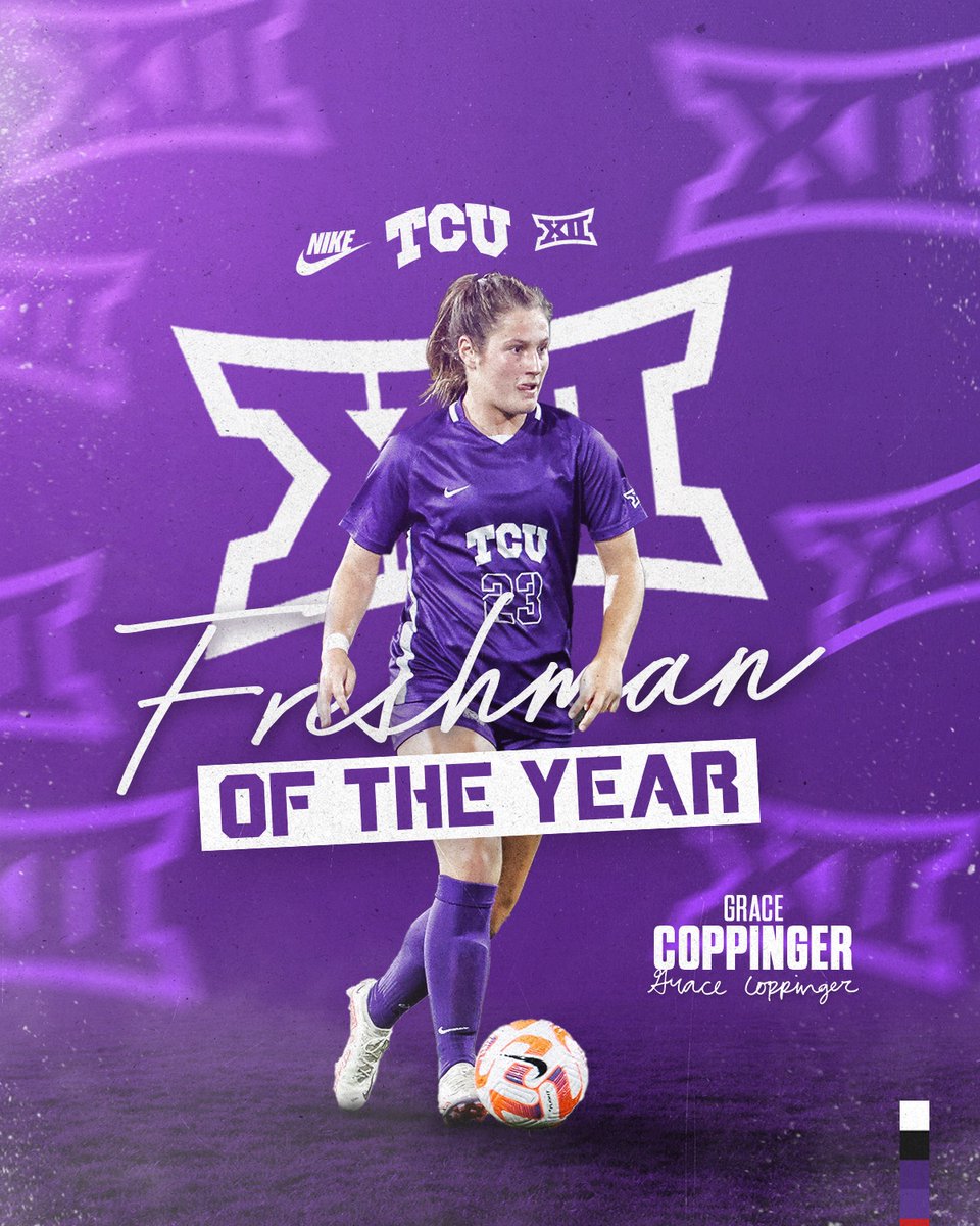 Add her name to the wall!
Congratulations Grace, you are the Big 12 Freshman of the Year 👏👏👏

📰- gofrogs.co/3sPmM1m

#GoFrogs x <a href="/gcoppy7/">Grace Coppinger</a>