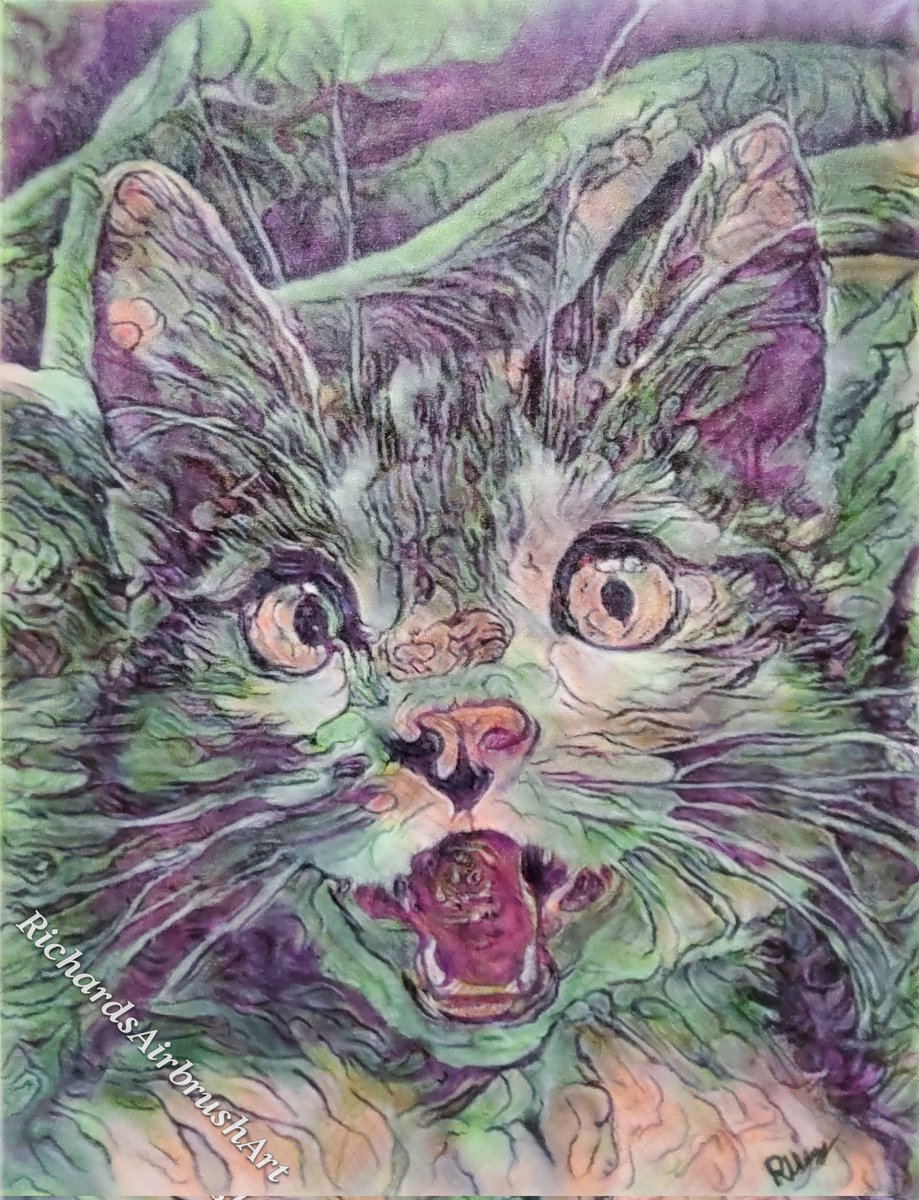 RAirbrushArt's tweet photo. #airbrushed #airbrush #art #canvas #print #animal #cat #popart #spraypaint #portrait https://t.co/co4AW9N8Tb