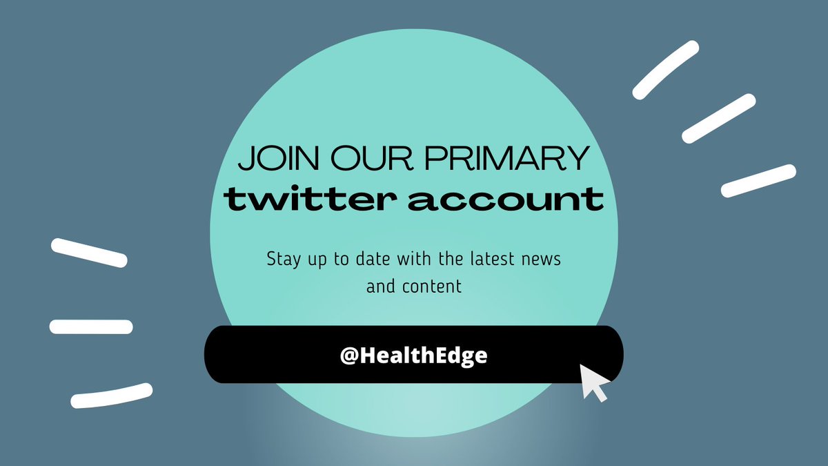 WeAreAltruista's tweet photo. Follow our primary Twitter account today – @HealthEdge! https://t.co/Scso5tYYAs