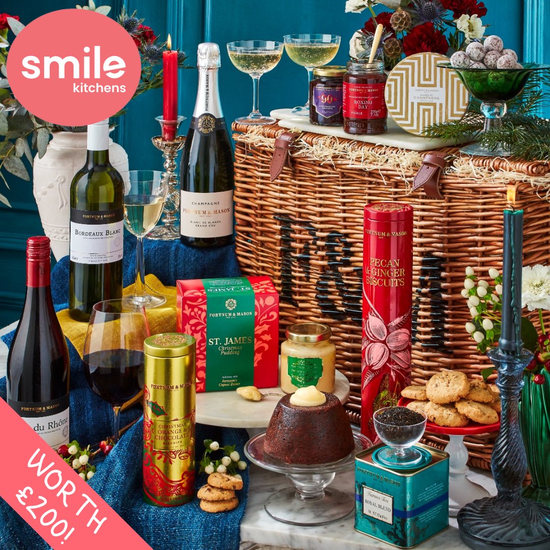 #WIN THIS HAMPER WORTH £200!👀 
To enter:
➕ Follow us
👍🏼 Like
🗣 Retweet
#Winner announced: 16/12/2022
T&Cs: smilekitchens.com/terms-conditio… 

#competition #competitions #winthis #freegiveaway #giveaways #giveawaytime #fortnumandmason #fortnums #fortnummason #xmascomp #christmascomp