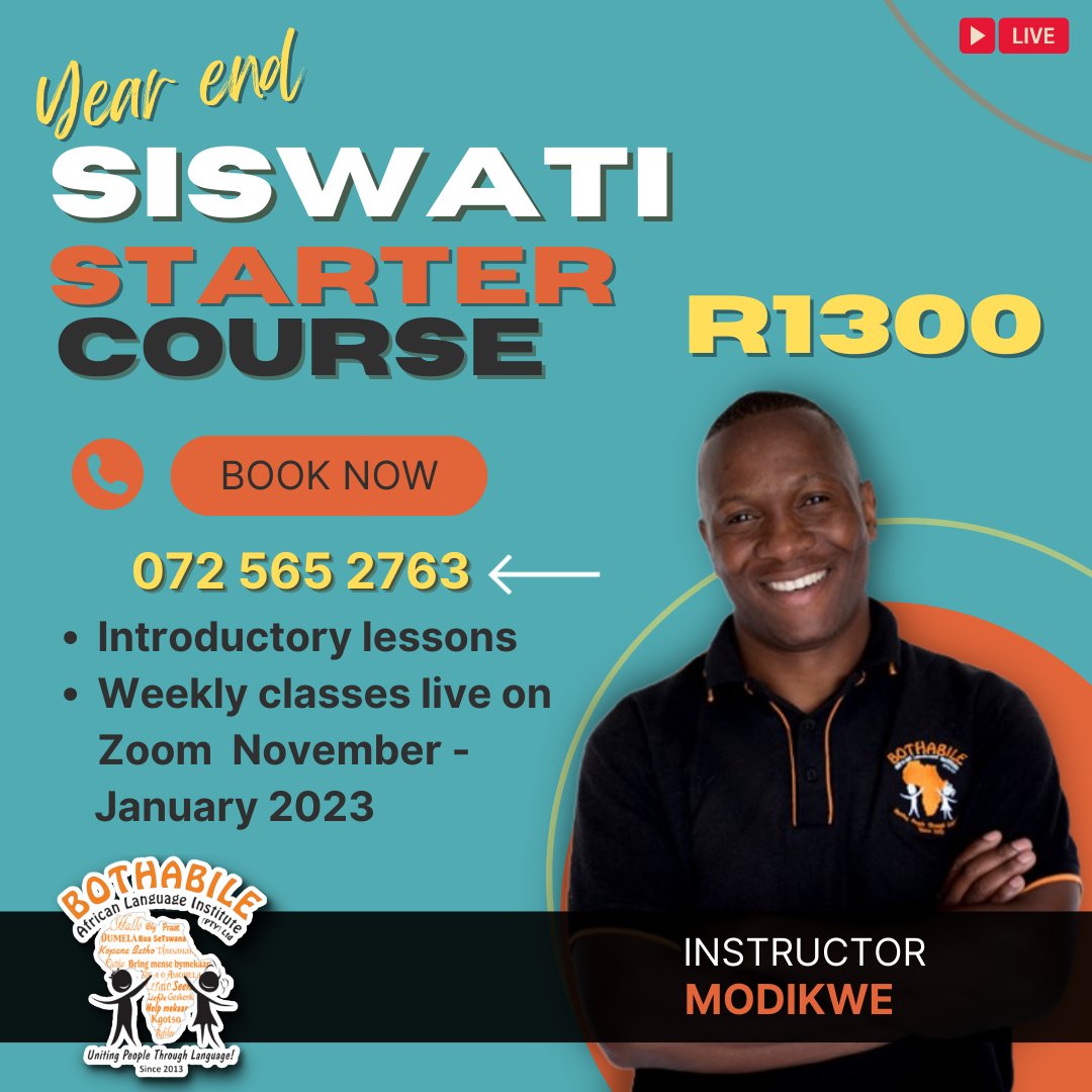 bothabile's tweet photo. Learn Siswati crash course -From November 2022 to January 2023, once a week on Zoom. 
https://t.co/vdwiaO6rbo via @FacebookWatch 
🎓👨‍🎓👩‍🎓 https://t.co/bU3GQvqwa3