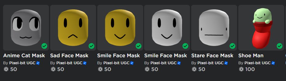 🇻 🇪 🇪🌹🐈‍⬛ vee on X: 🕯️ugc face in roblox catalog 2022 when🕯️ plz  press the star button   / X