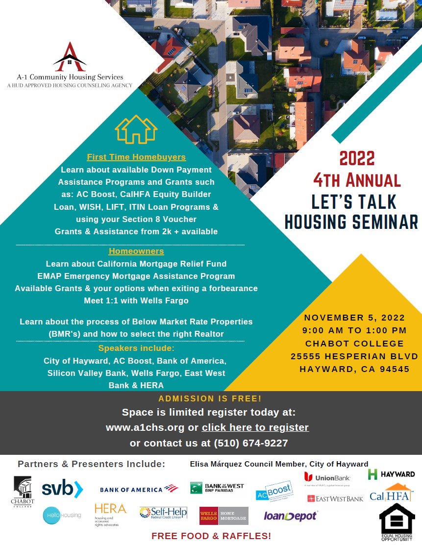 The 2022 4th Annual Housing Seminar is this Saturday! The seminar will touch on grants, down payment programs for first time homebuyers, resources for Landlords & Tenants around utility assistance/public service programs and more. Register at eventbrite.com/e/4th-annual-2….