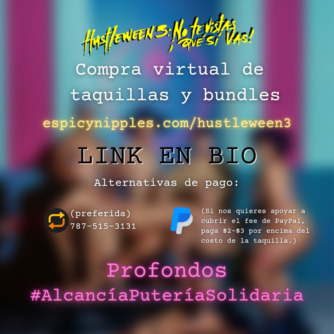 EspicyNipples's tweet photo. También puedes donar una o varias taquillas para que alguna persona de nuestras comunidades TILQAPBG+ puede caerle y jayarse con nosotrxs. #ApoyaComparte #VidasNegrxsTrans #BlackTransLives #EspicyNipples #EntrePutxsPR #TransfeministMedia #Hustleween #NoTeVistasQueSíVas https://t.co/Rz5wmgaOvc