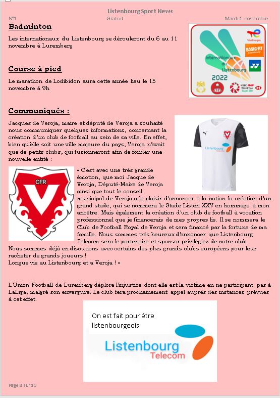 Listenbourg Sport News tweet media