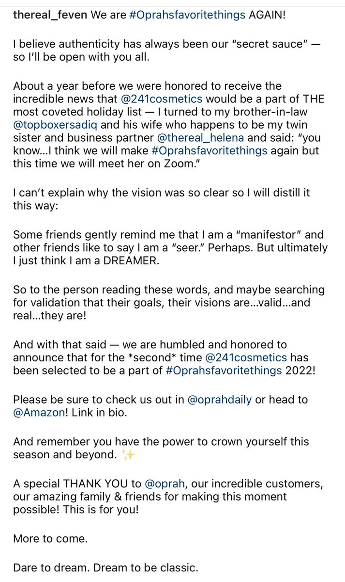 We are #OprahsFavoriteThings 2022! ✨