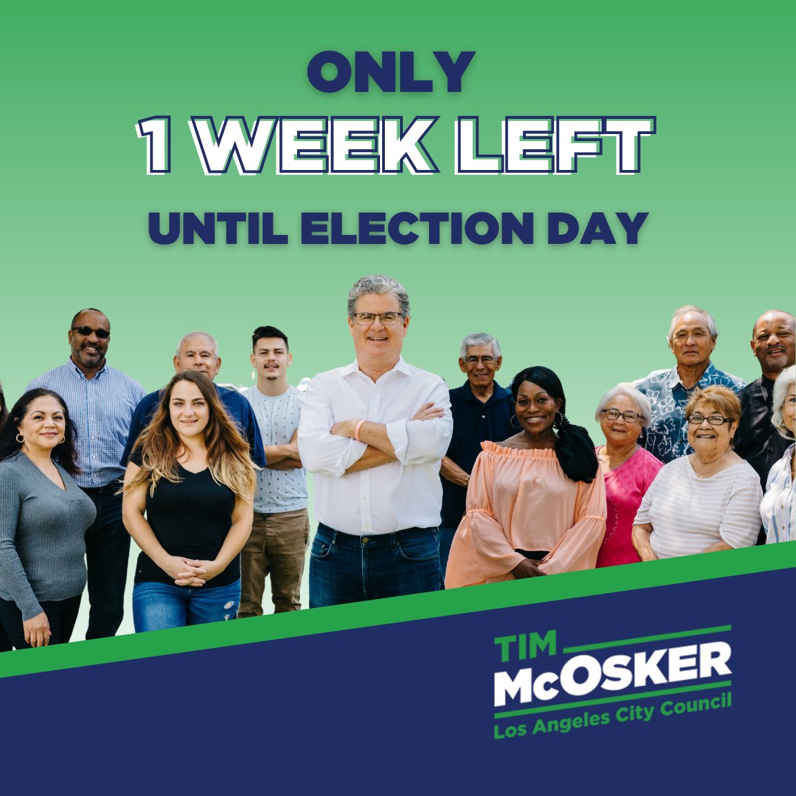 Only 1 week left! Mail in your ballot if you haven't already. Check lavote.gov to find your local polling station &amp; other important voting information.
