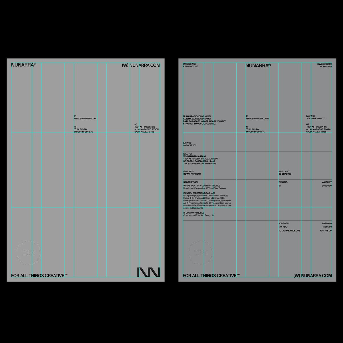 nunarrastudio's tweet photo. Working with grids ✨
Archive N° 001 
29.09.2022
Letterheads 
.
.
.
#nunarra #nunarrastudio #nunarrabranding #branding #brandidentity #identitydesign #stationery #stationerydesign #stationerylove #letterhead #envelope #businesscards #grids #designeveryday #designeverywhere https://t.co/vpixDd9V87