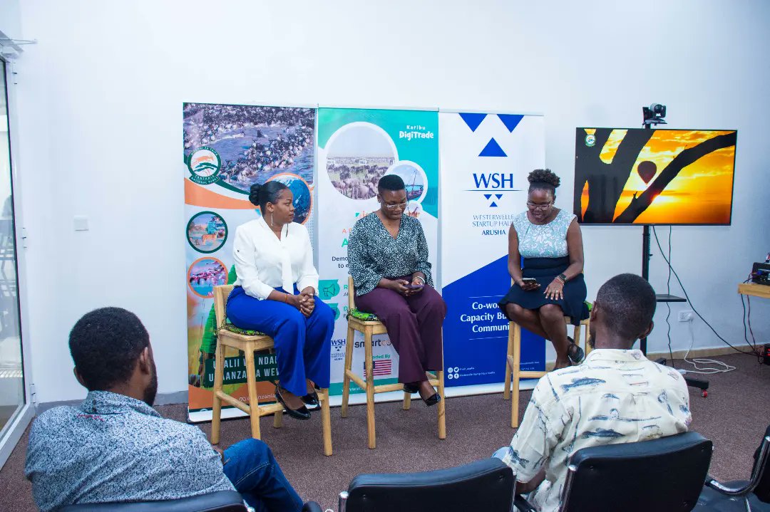 WSH_Arusha's tweet photo. Yesterday we kicked off the #DigiTrade tourism events with a panel discussion on digital transformation in the tourism sector in 🇹🇿
On the panel we had @PaulinaMkama from Tanapa and @nangidare to share their insights on how the digital technology has helped transform the sector. https://t.co/syoIc6Mm17