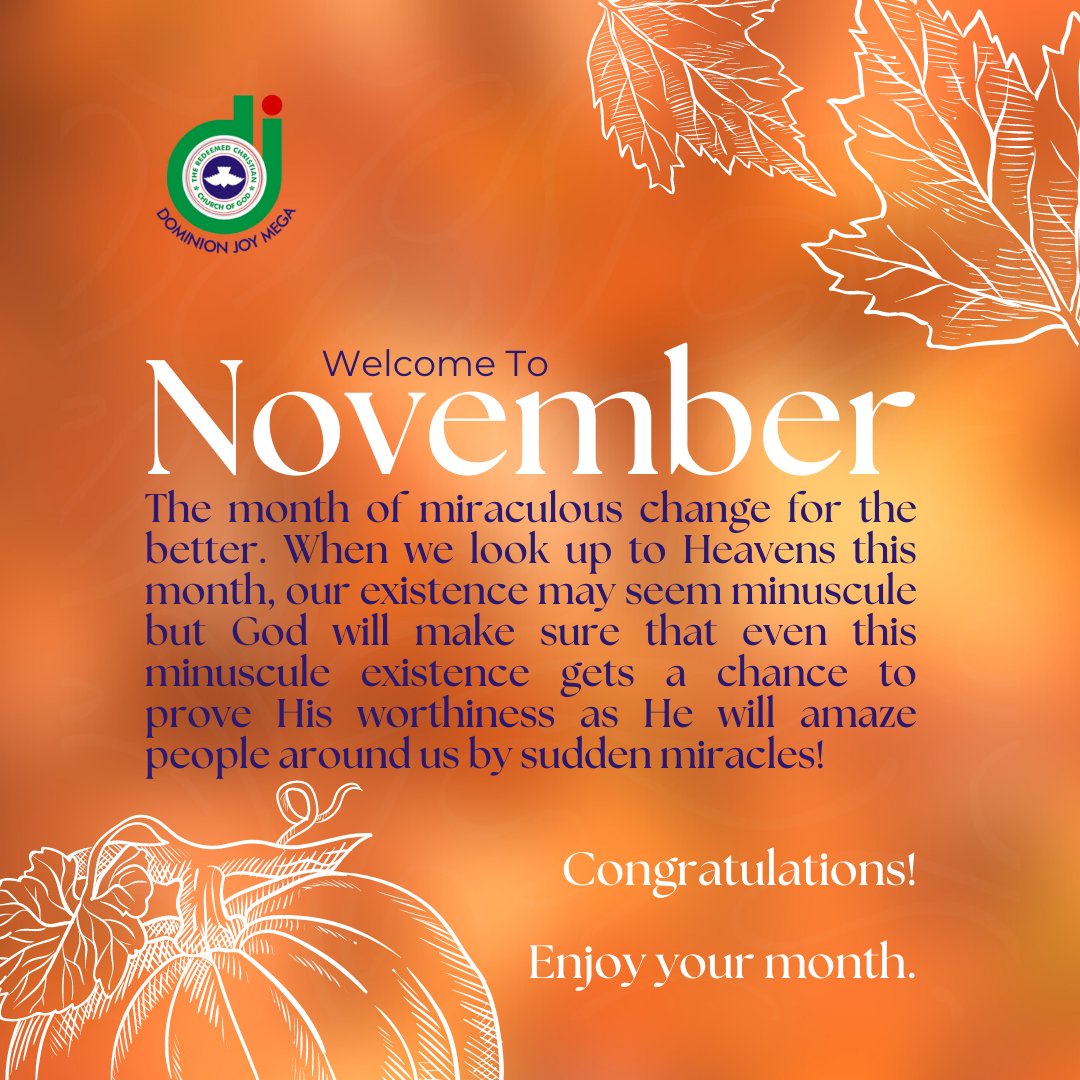 dominionjoyrccg's tweet photo. #HappyNovember #GetYourPVC #VoteWisely #DominionJoy #DominionJoyRCCG #DominionJoyMegaParish #205OronRoad
Worship with us on:
Tuesdays, 5pm: Digging Deep
Thursdays, 5pm: Faith Clinic
Sundays, 8am: Sunday School & Service https://t.co/wwgMLsTlPx