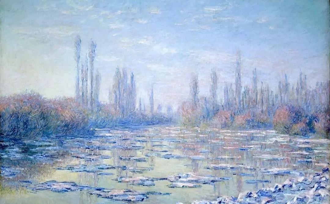 winter by claude monet.