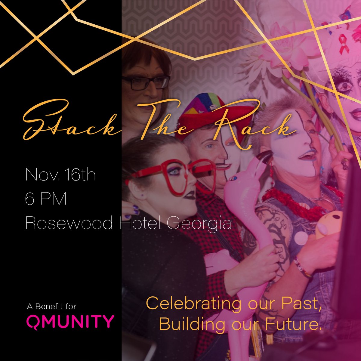 QMUNITY's tweet photo. Only two weeks away, we're thrilled to be bringing back our annual "Stack The Rack" fundraiser on November 16th at Rosewood Hotel Georgia this year.
🎟Tickets and info https://t.co/uwYwwRS5tR
#STR #STR2022 #StackTheRack https://t.co/TYQLh5kv3f