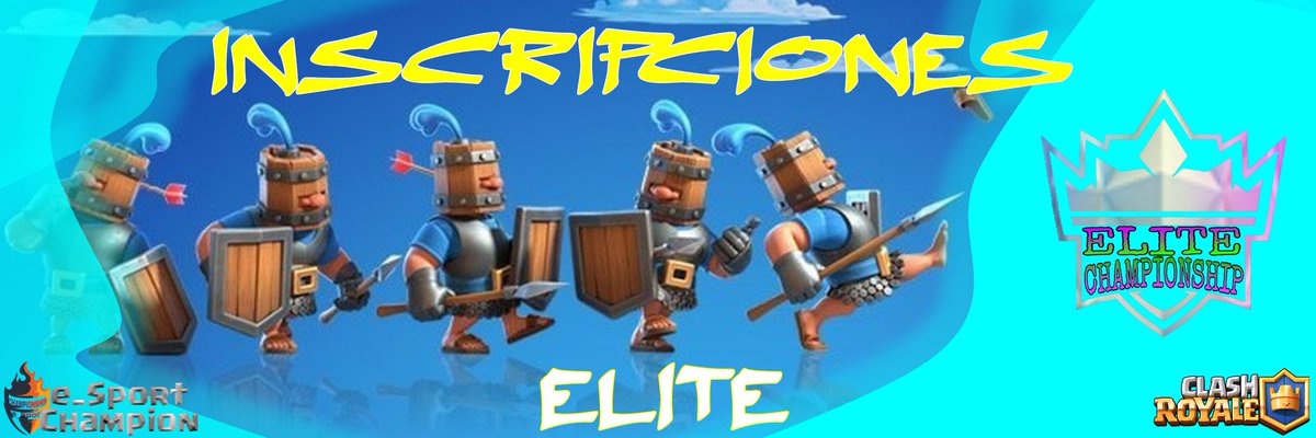 #ClashRoyale #CR #C_E EliteChampionship
🏆1ªEdición》1ªTemporada
◾Sígueme
◾Da❤+🔄a este tuit
◾Menciona 5 equipos y obtén 5🔄
🔹️Únete👉discord.gg/5v6VYGW4Ta y envía la evidencia en el canal #requisitos
🎰INSCRIPCIONES LIMITADAS LOS CUPOS LUEGO SERAN SORTEADOS ENTRE TODOS☘️