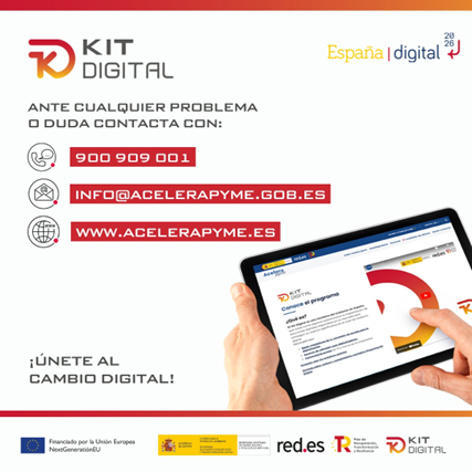 Acelerapyme's tweet photo. 🔴RECUERDA🔴 Para cualquier duda relacionada con el #KitDigital, contacta con nosotros y responderemos lo antes posible:

📩info@acelerapyme.gob.es
📞900 909 001
💻https://t.co/zx3LWNMwjv

@redpuntoes
#FEDER https://t.co/TGqVnHDZUx