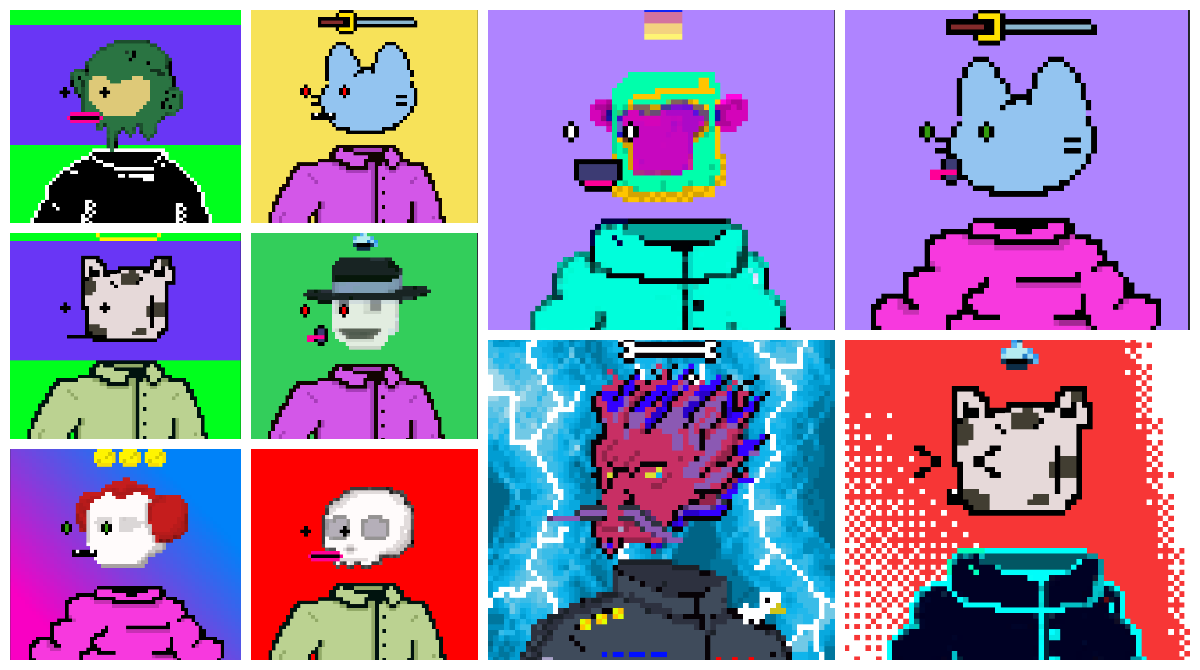 Savvytv777's tweet photo. My bag of @ThePXCC at the moment 😉 #pxcc #pixelart #nft https://t.co/jSHCVgXAIq