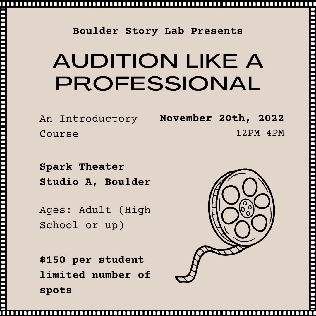 talkto_camera's tweet photo. This workshop designed &amp; delivered by Jamie and Drew is the perfect introductory course! 
Only 20 spots available, email chris@boulderstorylab.com to reserve your spot! https://t.co/eq4WtL8SsV