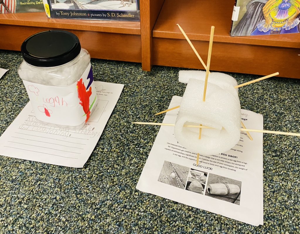 JGMSTEM's tweet photo. STEM Challenge #1: Backpacks, and STEM Challenge #2: Egg Drop are in the books! Those who chose to take on these challenges did an awesome job. #AACPSAwesome https://t.co/tNKfgRCene