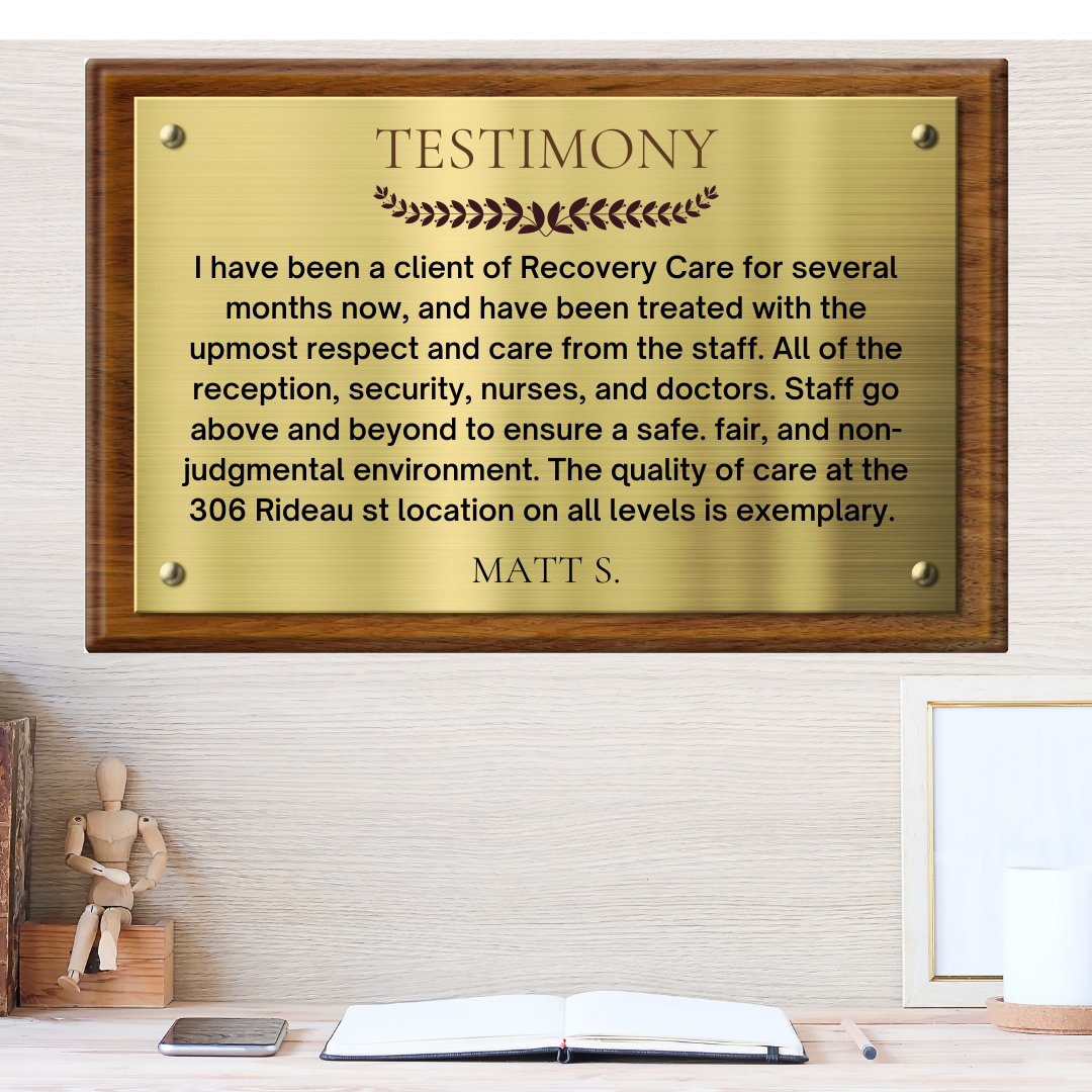 It's Tuesday! If you're interested in sharing your experience at Recovery Care, please ask a Nurse or MOA at any of our clinics about submitting a testimony! 

#RecoveryCare #Ottawa #SubstanceUseHealth
