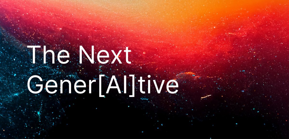 Say hello👋 to The Next Gener[AI]tive:

Your weekly #newsletter on what’s transpiring in the Generative Media space (aka AI Art🎨)

Sign up &amp; stay updated here 👇
eepurl.com/h26PF9
