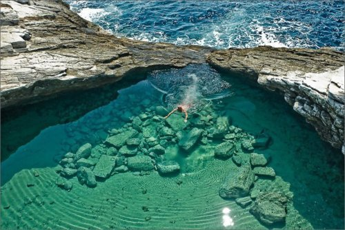 Natural Pool, Greece #NaturalPool #Greece jeansummers.com