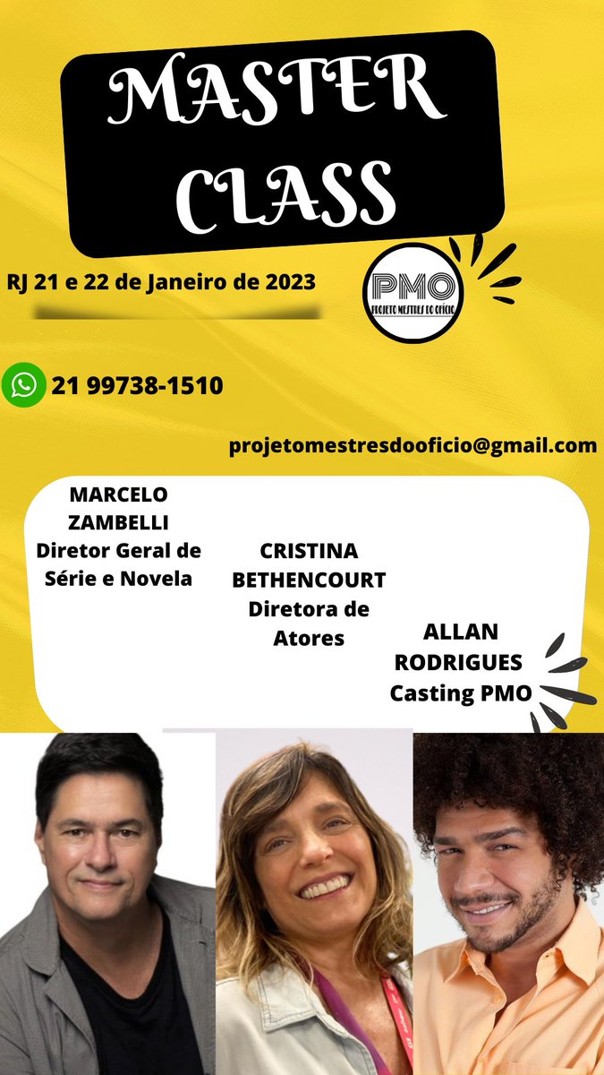 RodriProducoes's tweet photo. P M O
projetomestresdooficio@gmail.com

#cursodeteatro #teatro #curso #ator #atriz #artista #palco #artescenicas #cena #artes #atormirim #atoresmirins #masterclass #ciadeteatro #elenco #youtuber #tiktok #YouTube #rodriproducoes #projetomestresdooficio #pmo https://t.co/5wdPl6Qqb9